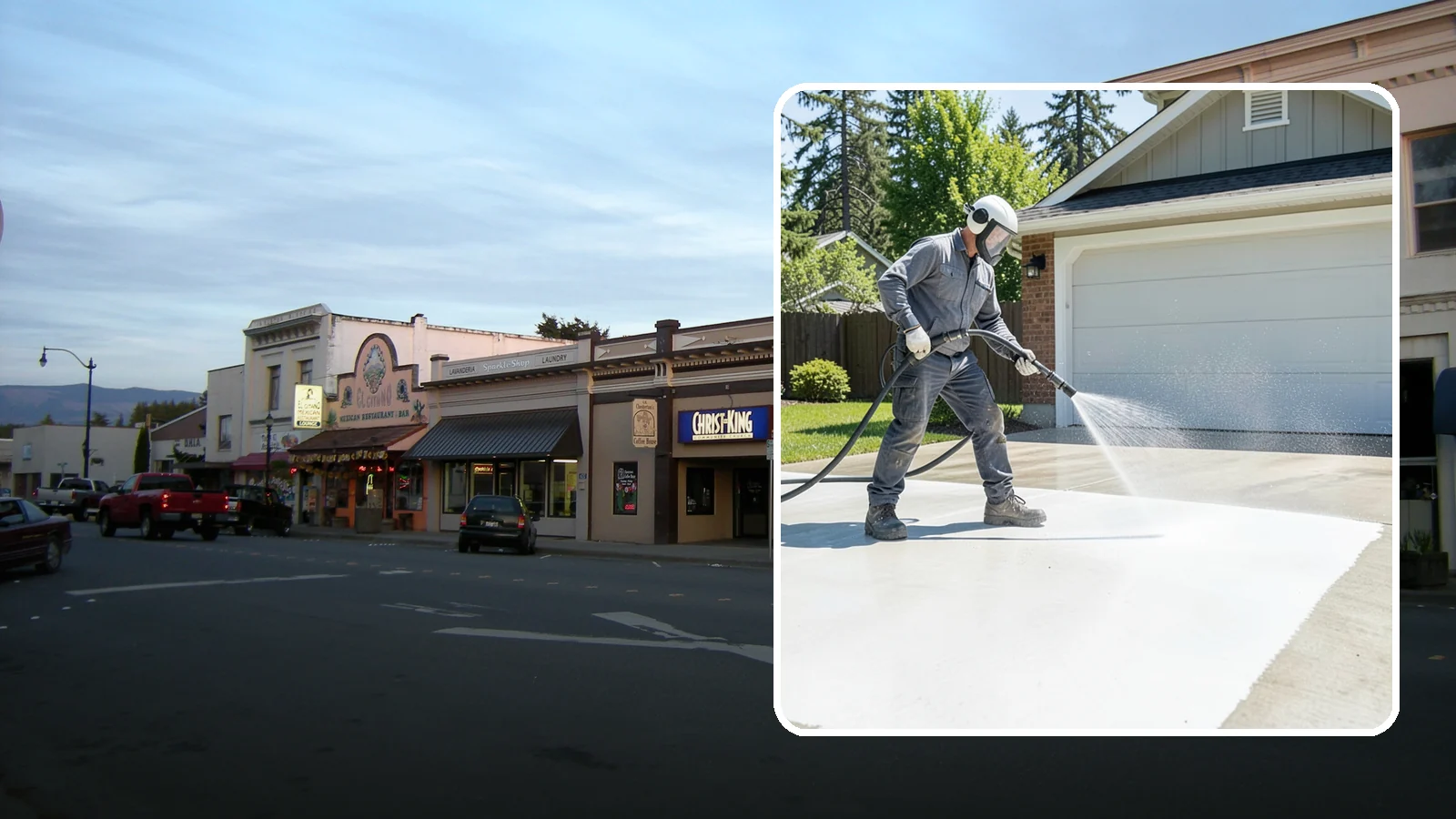 Garage Floor Cleaning in Burlington, Skagit County, WA - Deep-clean oil-soaked, dusty garage floors to a bright, safer surface ready for parking or coating.