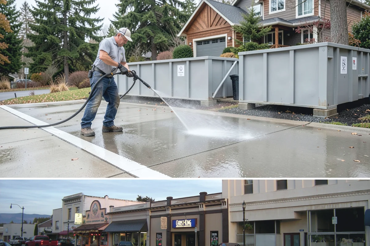 Garage Floor Cleaning in Burlington, Skagit County, WA - Because a garage floor is sheltered, this service works year-round, though winter is popular when homeowners prep for coating...