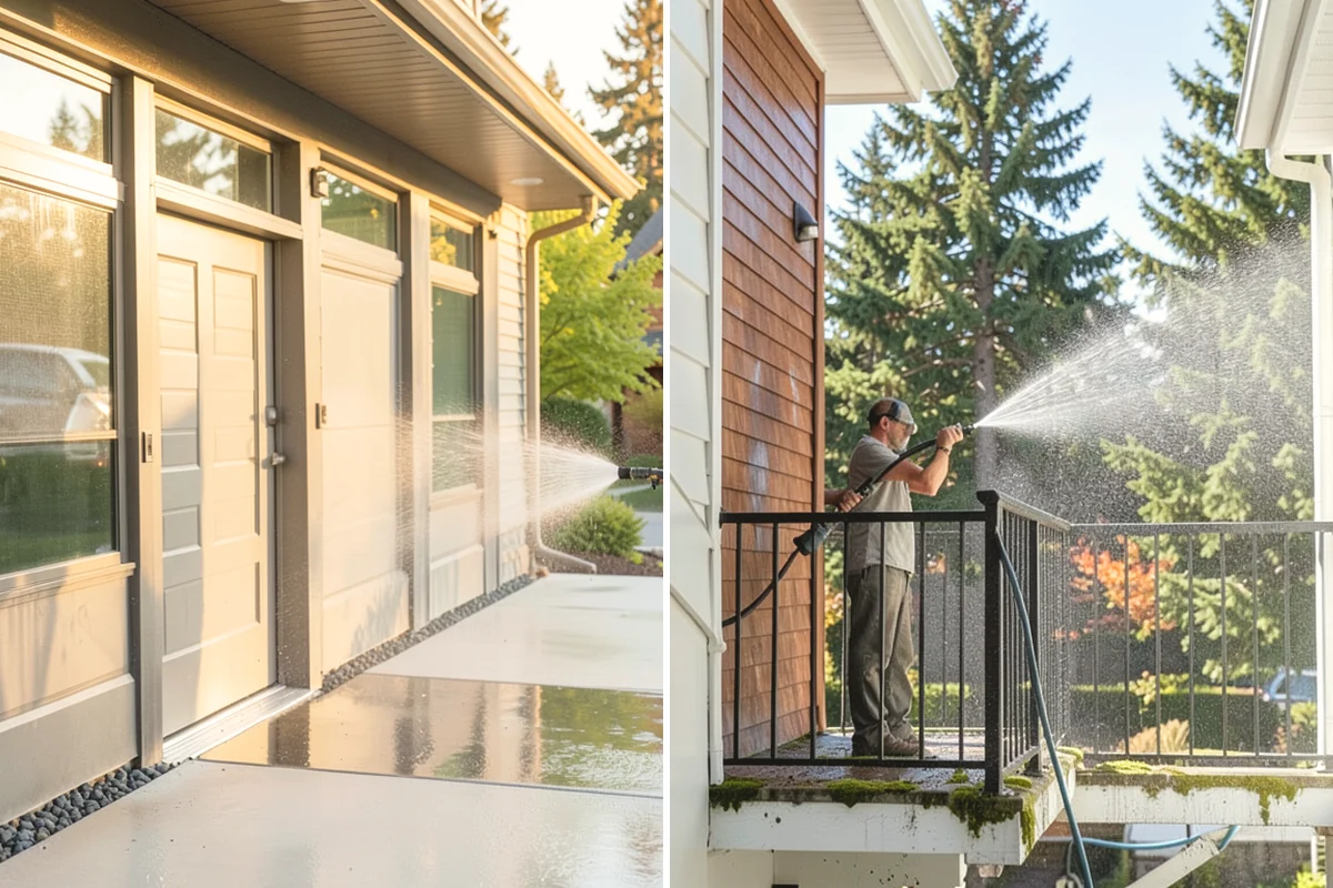 Garage Floor Cleaning in Carnation, King County, WA - Clear the floor and mask off walls and storage areas