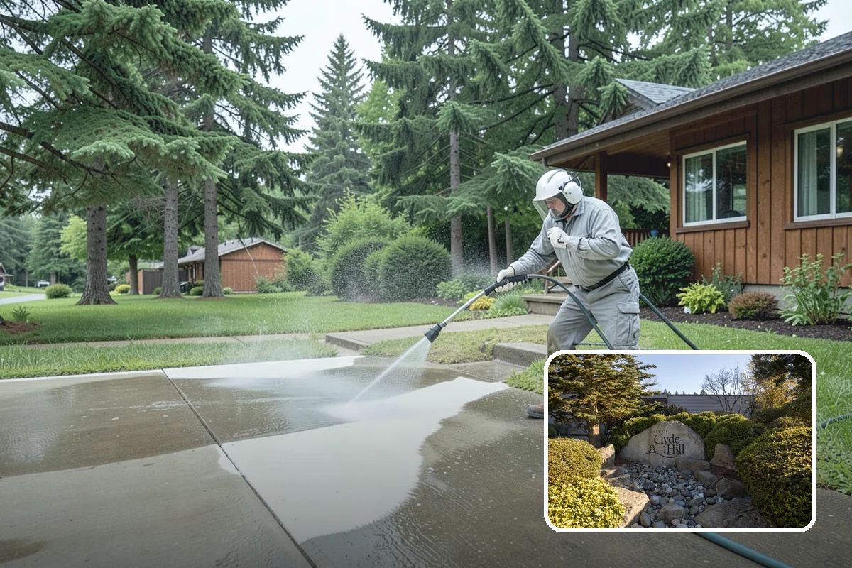 Garage Floor Cleaning in Clyde Hill, King County, WA - Cuts through years of oil, brake dust, and tracked-in road salt