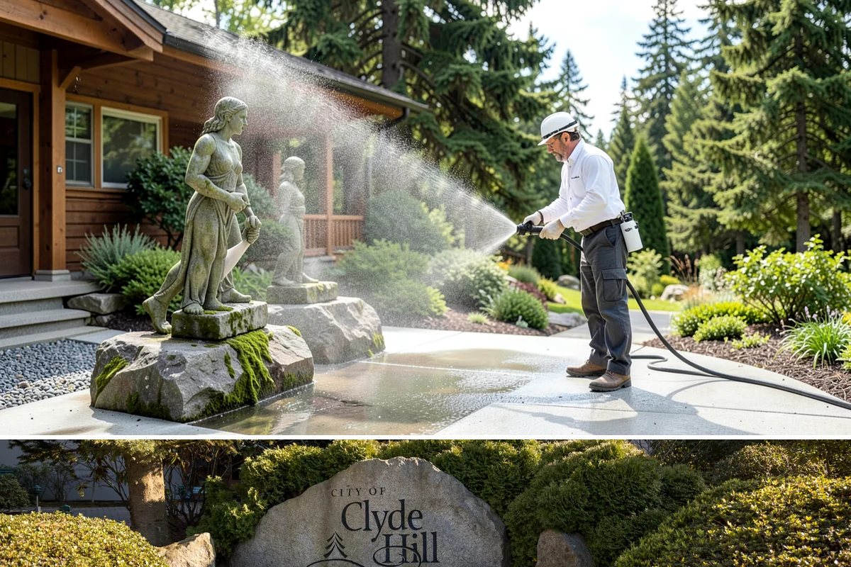 Garage Floor Cleaning in Clyde Hill, King County, WA - Because a garage floor is sheltered, this service works year-round, though winter is popular when homeowners prep for coating...