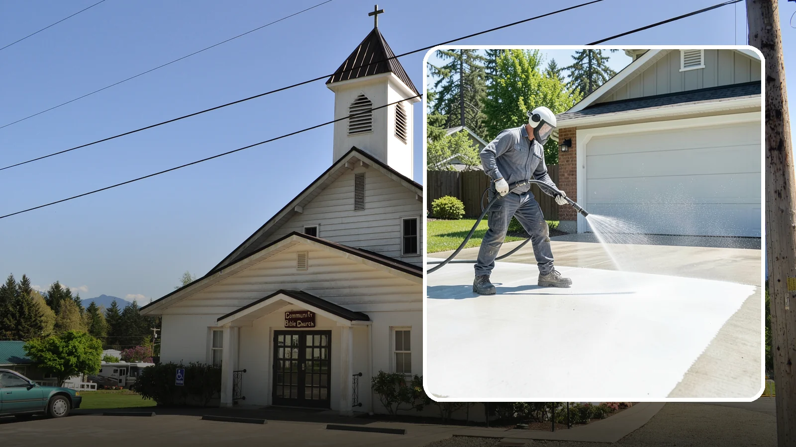 Garage Floor Cleaning in Concrete, Skagit County, WA - Deep-clean oil-soaked, dusty garage floors to a bright, safer surface ready for parking or coating.