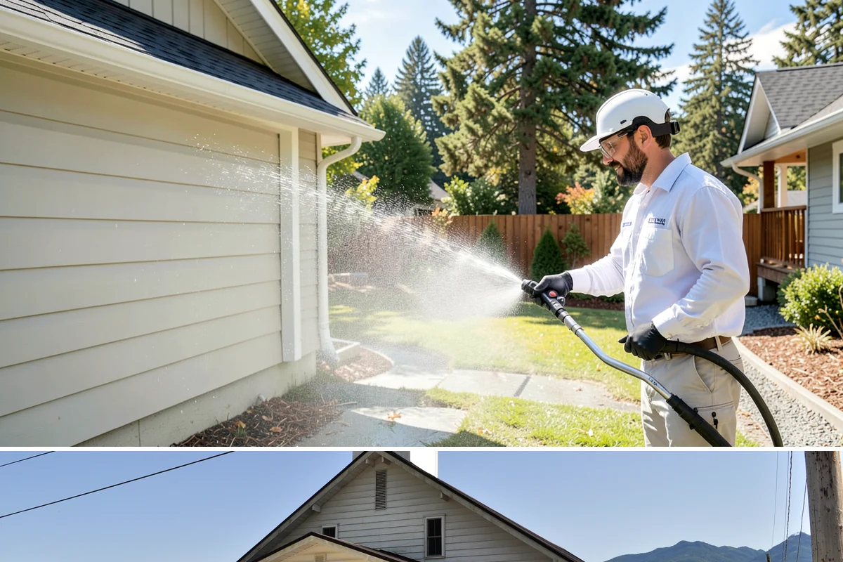 Garage Floor Cleaning in Concrete, Skagit County, WA - Because a garage floor is sheltered, this service works year-round, though winter is popular when homeowners prep for coating...