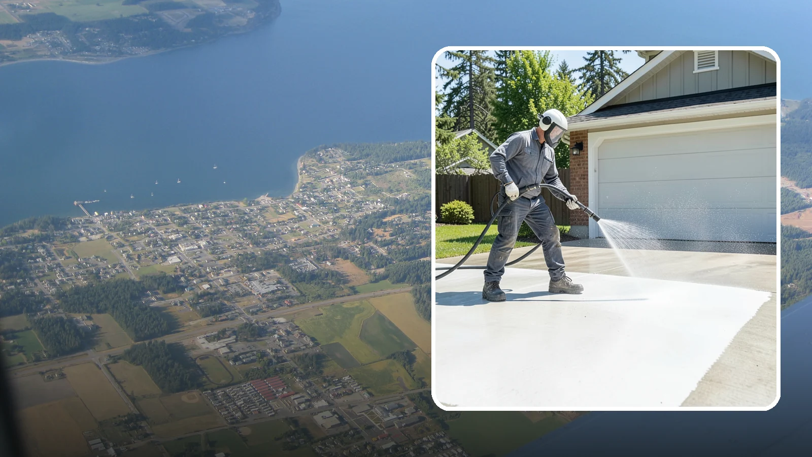 Garage Floor Cleaning in Coupeville, Island County, WA - Deep-clean oil-soaked, dusty garage floors to a bright, safer surface ready for parking or coating.