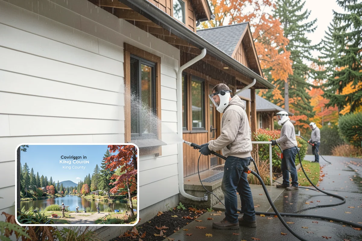 Garage Floor Cleaning in Covington, King County, WA - Cuts through years of oil, brake dust, and tracked-in road salt