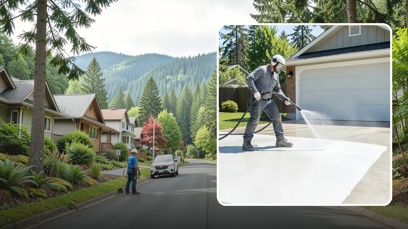 Garage Floor Cleaning in Darrington, Snohomish County, WA - Deep-clean oil-soaked, dusty garage floors to a bright, safer surface ready for parking or coating.