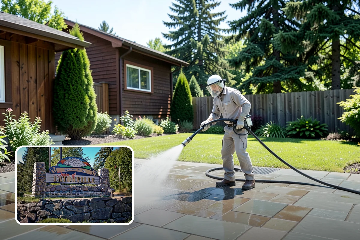 Garage Floor Cleaning in Eatonville, Pierce County, WA - Cuts through years of oil, brake dust, and tracked-in road salt