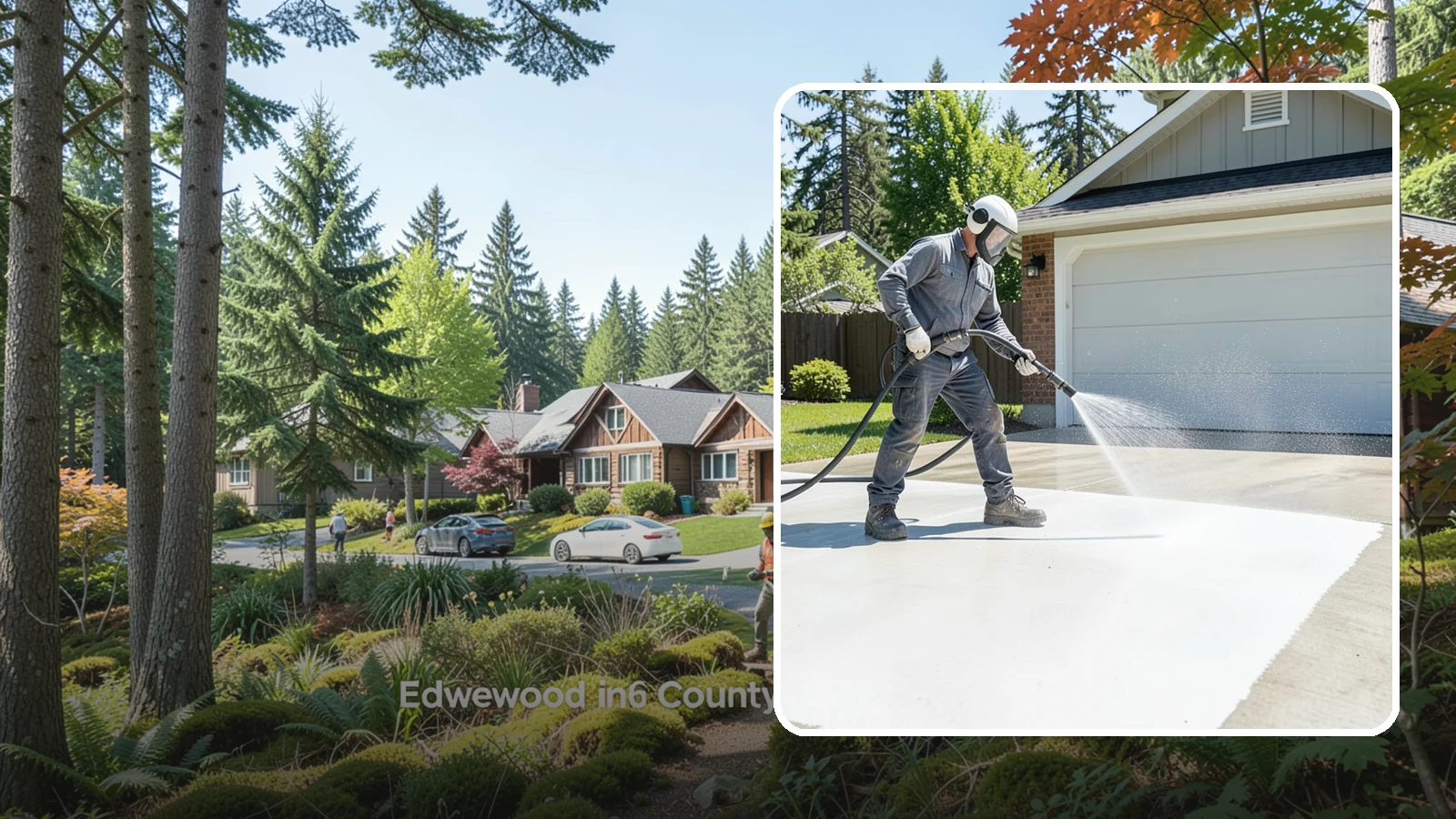 Garage Floor Cleaning in Edgewood, Pierce County, WA - Deep-clean oil-soaked, dusty garage floors to a bright, safer surface ready for parking or coating.