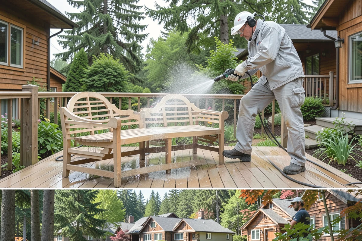 Garage Floor Cleaning in Edgewood, Pierce County, WA - Because a garage floor is sheltered, this service works year-round, though winter is popular when homeowners prep for coating...