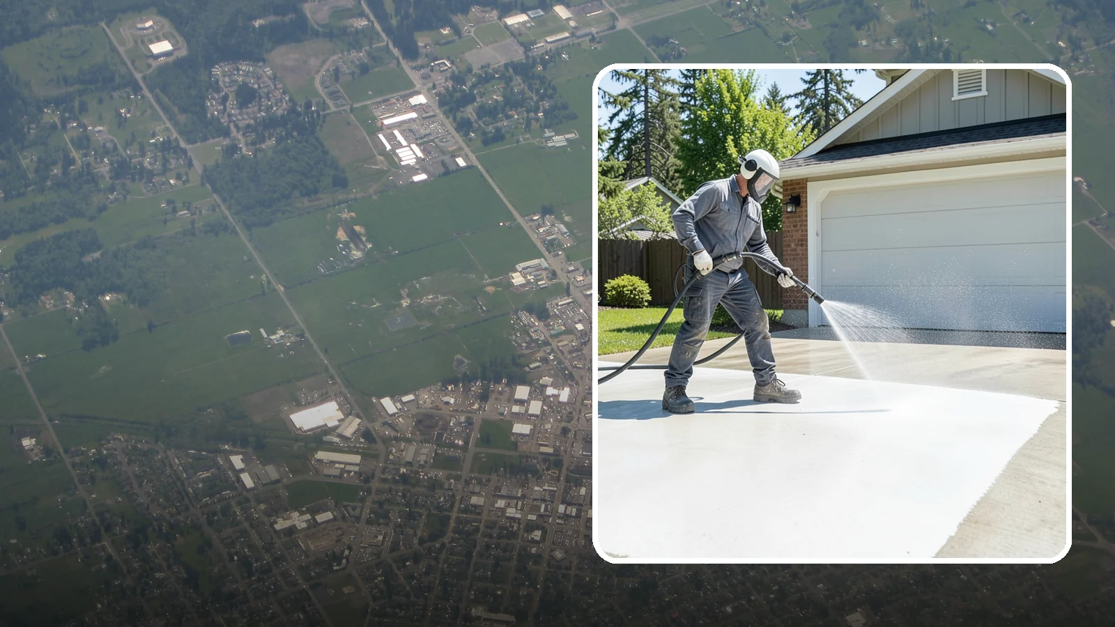 Garage Floor Cleaning in Enumclaw, King County, WA - Deep-clean oil-soaked, dusty garage floors to a bright, safer surface ready for parking or coating.
