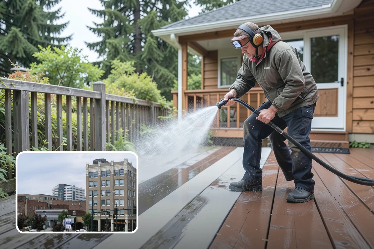 Garage Floor Cleaning in Everett, Snohomish County, WA - Cuts through years of oil, brake dust, and tracked-in road salt