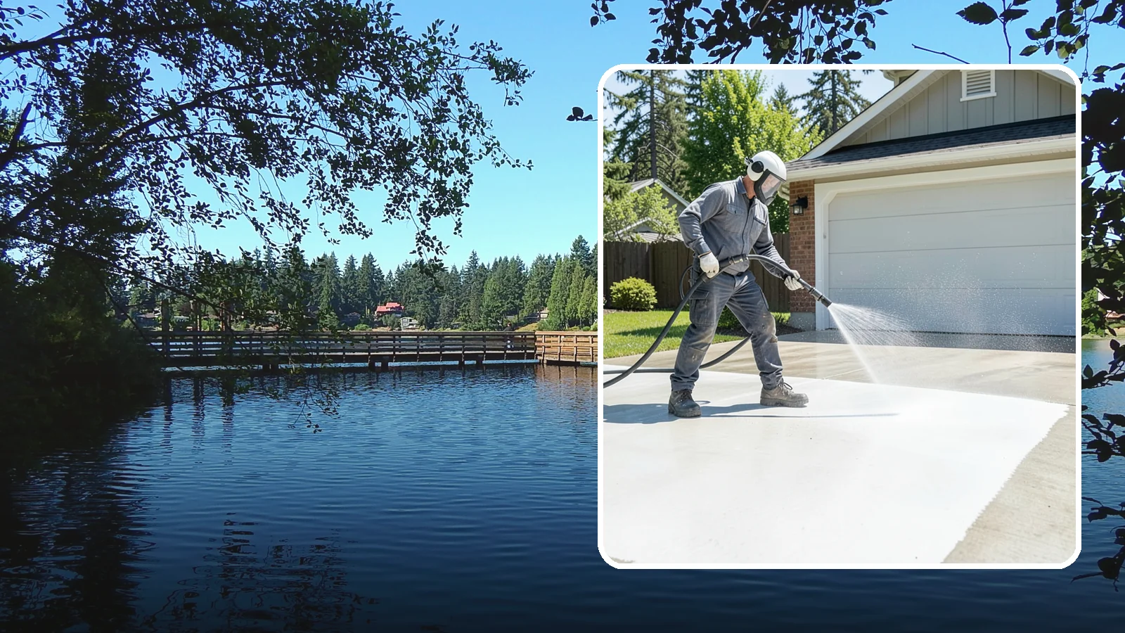 Garage Floor Cleaning in Federal Way, King County, WA - Deep-clean oil-soaked, dusty garage floors to a bright, safer surface ready for parking or coating.