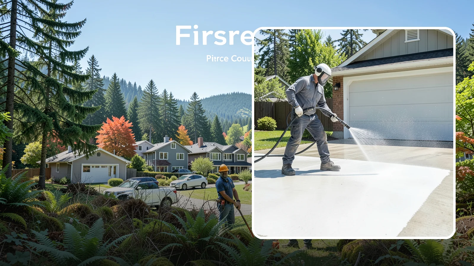 Garage Floor Cleaning in Fircrest, Pierce County, WA - Deep-clean oil-soaked, dusty garage floors to a bright, safer surface ready for parking or coating.
