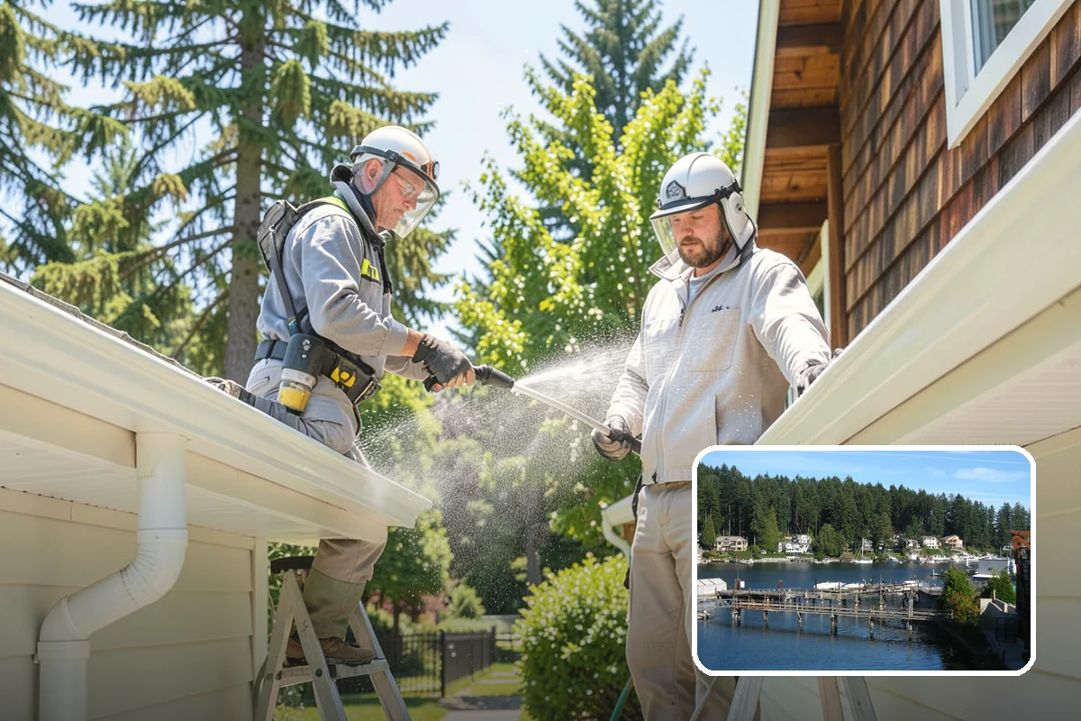 Garage Floor Cleaning in Gig Harbor, Pierce County, WA - Cuts through years of oil, brake dust, and tracked-in road salt