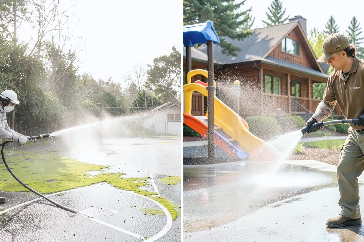 Garage Floor Cleaning in Gold Bar, Snohomish County, WA - Clear the floor and mask off walls and storage areas