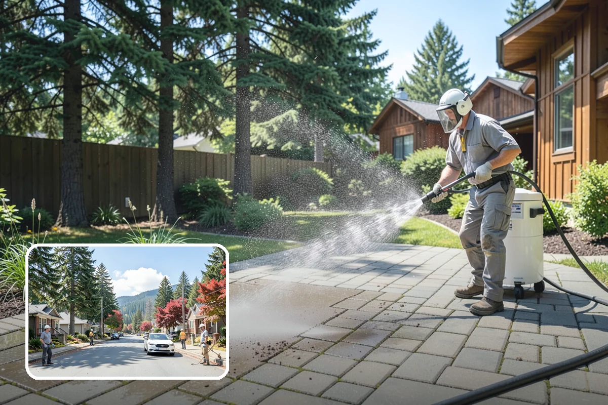 Garage Floor Cleaning in Hunts Point, King County, WA - Cuts through years of oil, brake dust, and tracked-in road salt