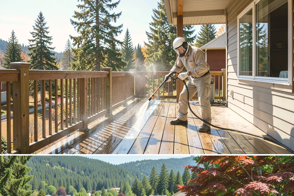 Garage Floor Cleaning in Index, Snohomish County, WA - Because a garage floor is sheltered, this service works year-round, though winter is popular when homeowners prep for coating...