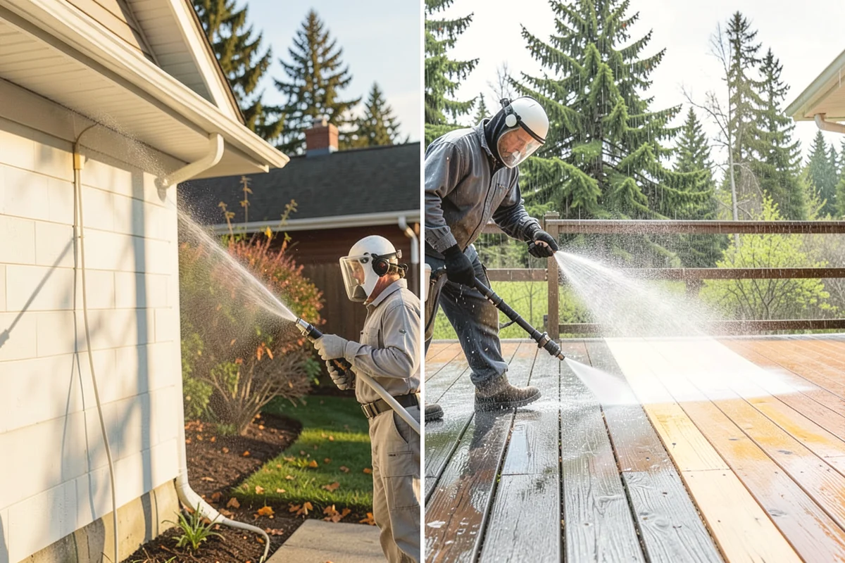 Garage Floor Cleaning in Issaquah, King County, WA - Clear the floor and mask off walls and storage areas