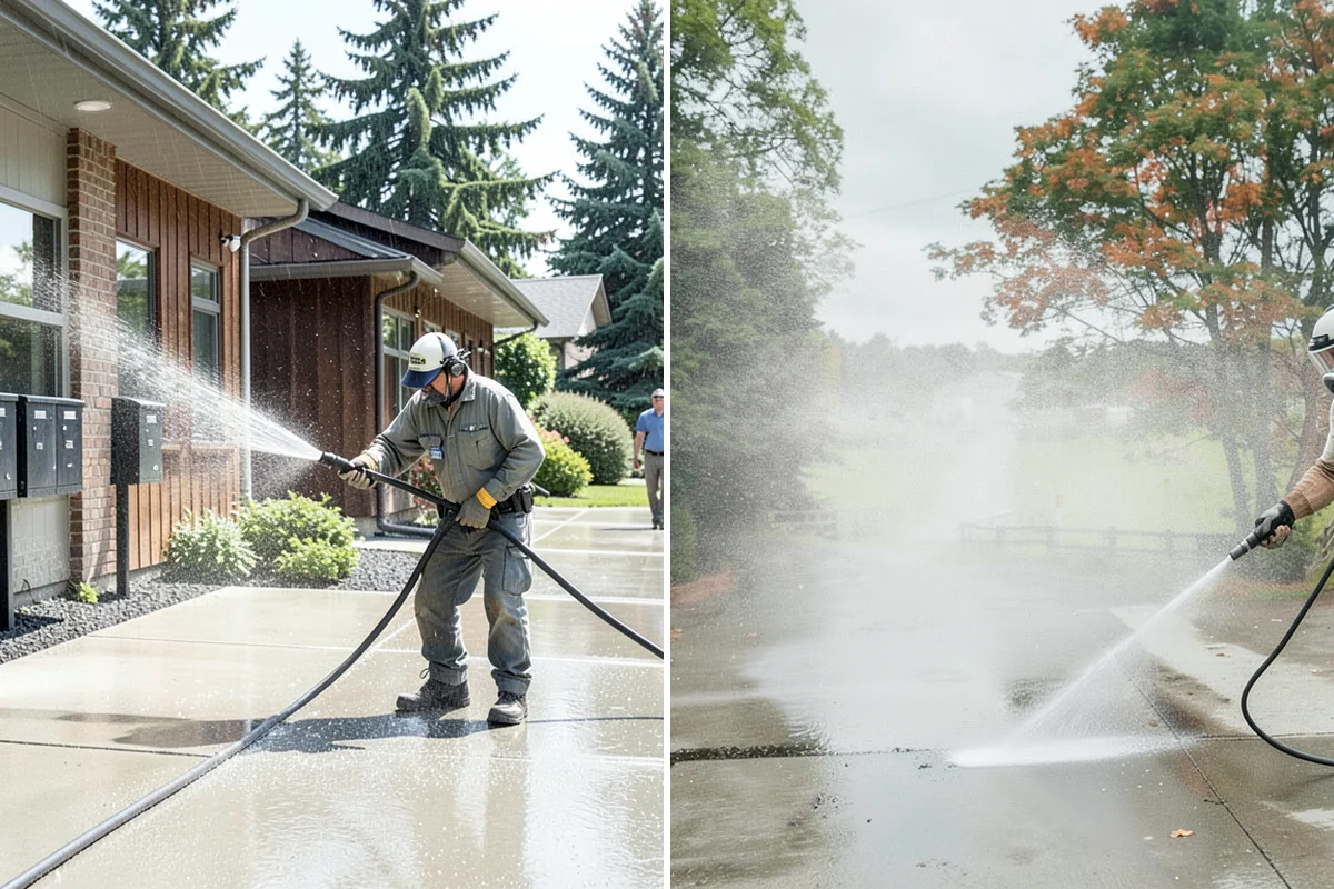 Garage Floor Cleaning in Kenmore, King County, WA - Clear the floor and mask off walls and storage areas