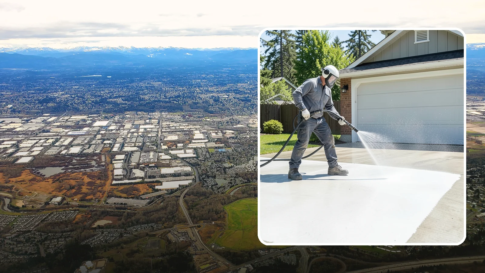 Garage Floor Cleaning in Kent, King County, WA - Deep-clean oil-soaked, dusty garage floors to a bright, safer surface ready for parking or coating.