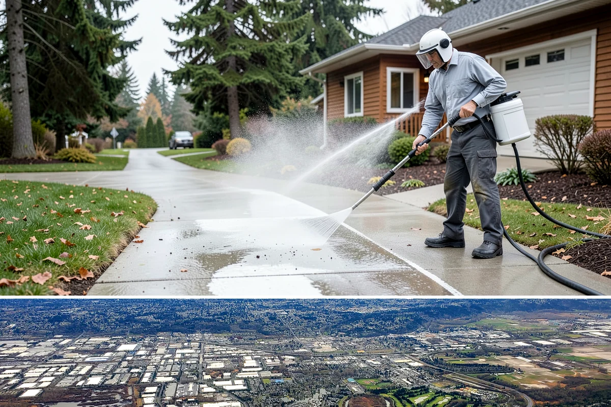 Garage Floor Cleaning in Kent, King County, WA - Because a garage floor is sheltered, this service works year-round, though winter is popular when homeowners prep for coating...
