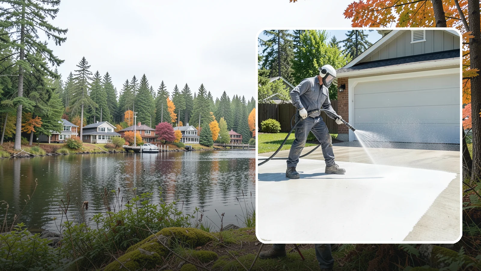 Garage Floor Cleaning in La Conner, Skagit County, WA - Deep-clean oil-soaked, dusty garage floors to a bright, safer surface ready for parking or coating.