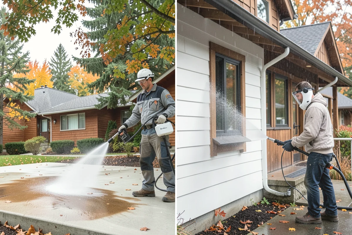 Garage Floor Cleaning in La Conner, Skagit County, WA - Clear the floor and mask off walls and storage areas