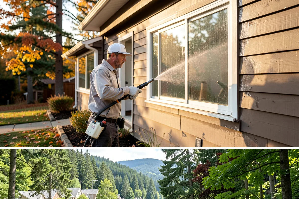 Garage Floor Cleaning in Lake Forest Park, King County, WA - Because a garage floor is sheltered, this service works year-round, though winter is popular when homeowners prep for coating...