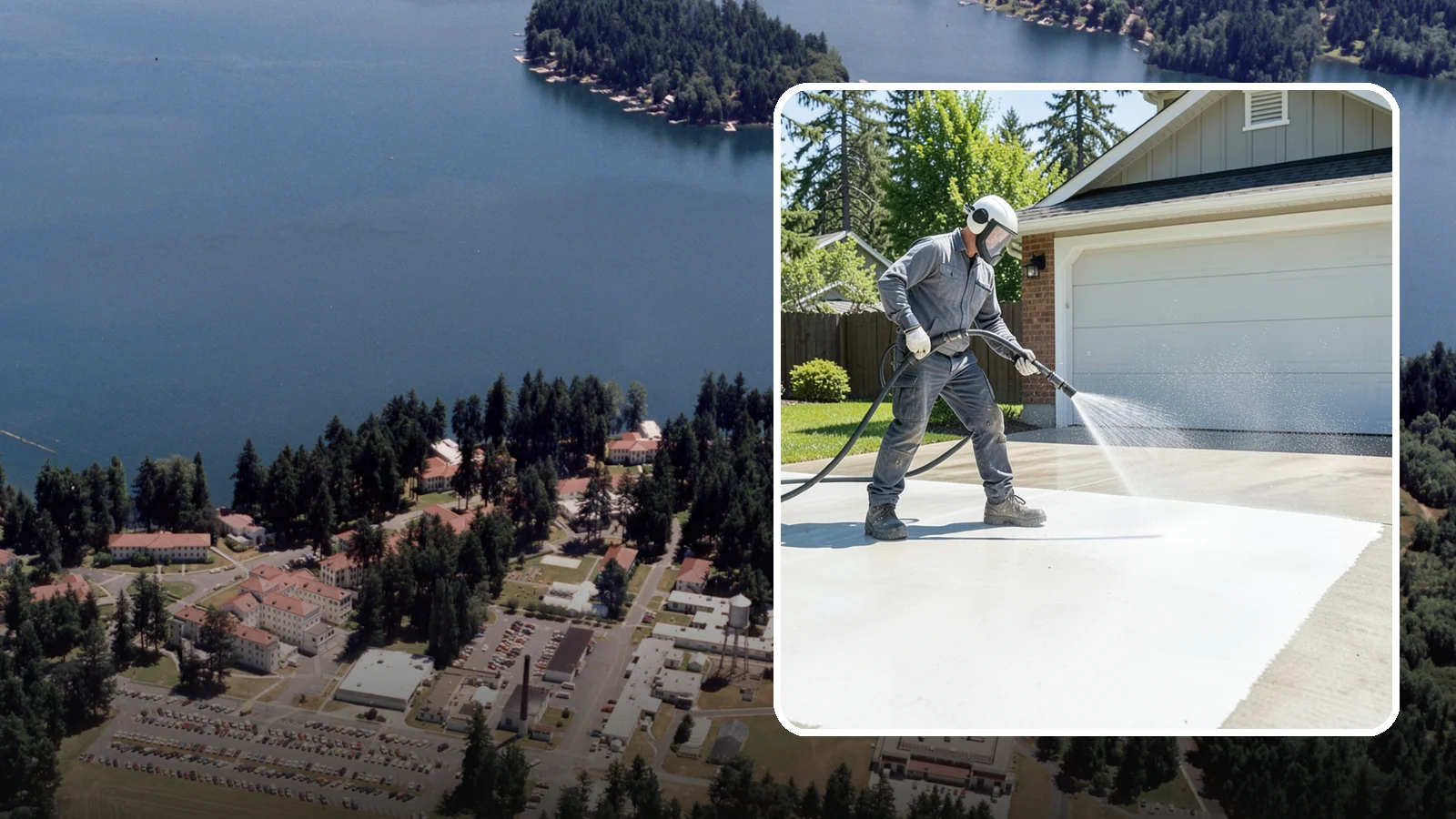 Garage Floor Cleaning in Lakewood, Pierce County, WA - Deep-clean oil-soaked, dusty garage floors to a bright, safer surface ready for parking or coating.
