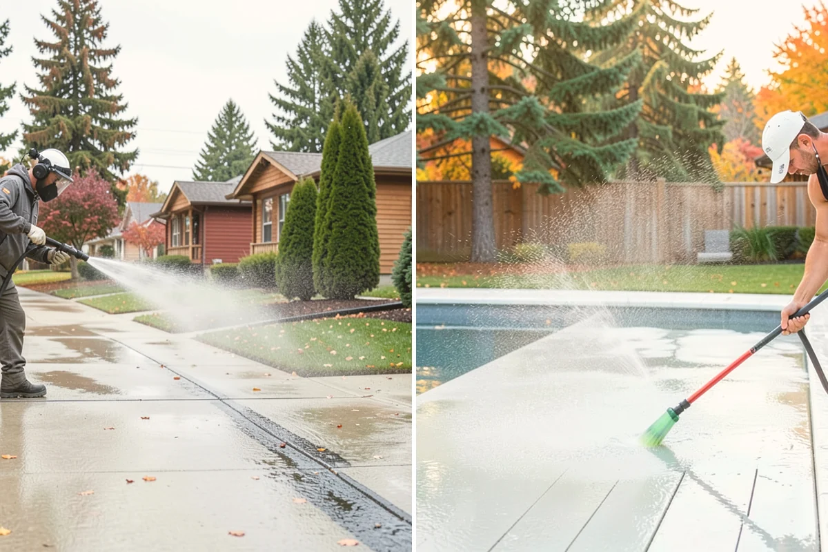 Garage Floor Cleaning in Langley, Island County, WA - Clear the floor and mask off walls and storage areas