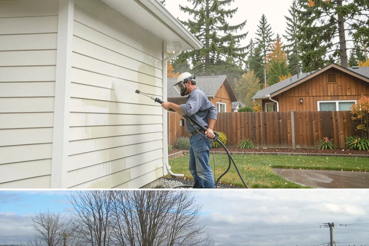 Garage Floor Cleaning in Langley, Island County, WA - Because a garage floor is sheltered, this service works year-round, though winter is popular when homeowners prep for coating...