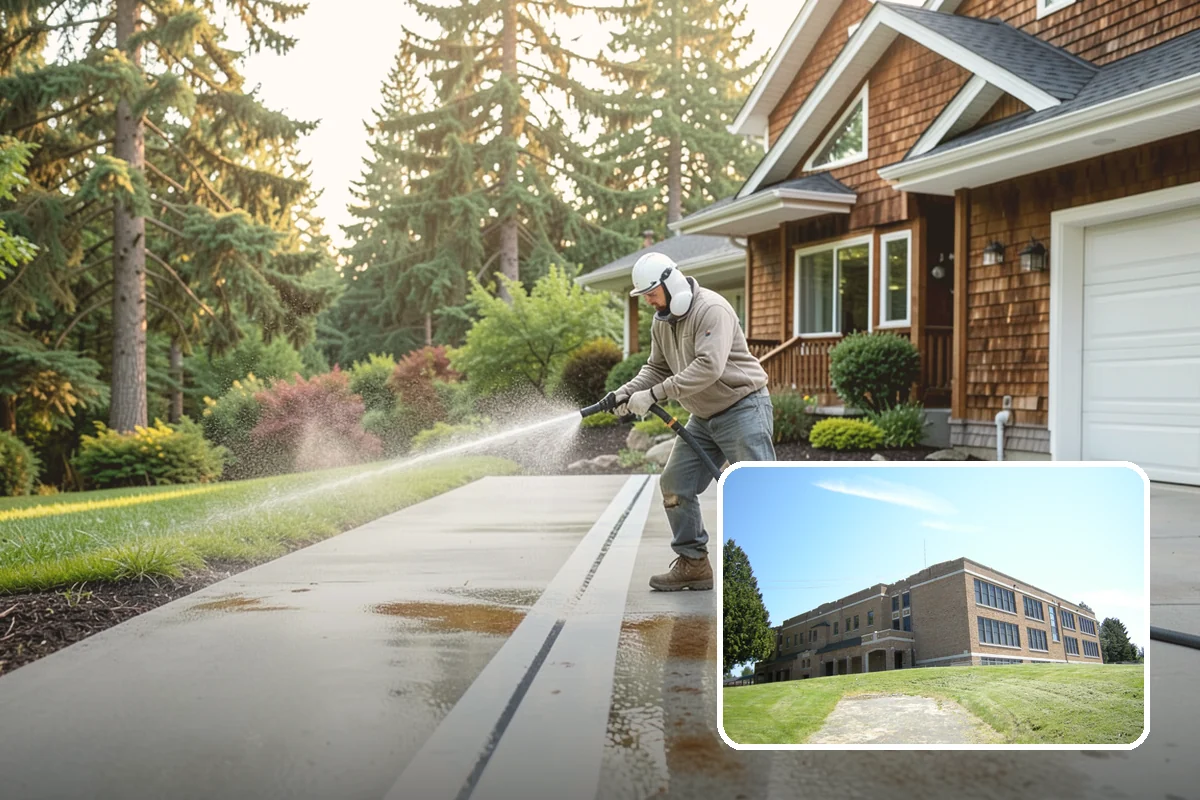 Garage Floor Cleaning in Maple Valley, King County, WA - Cuts through years of oil, brake dust, and tracked-in road salt