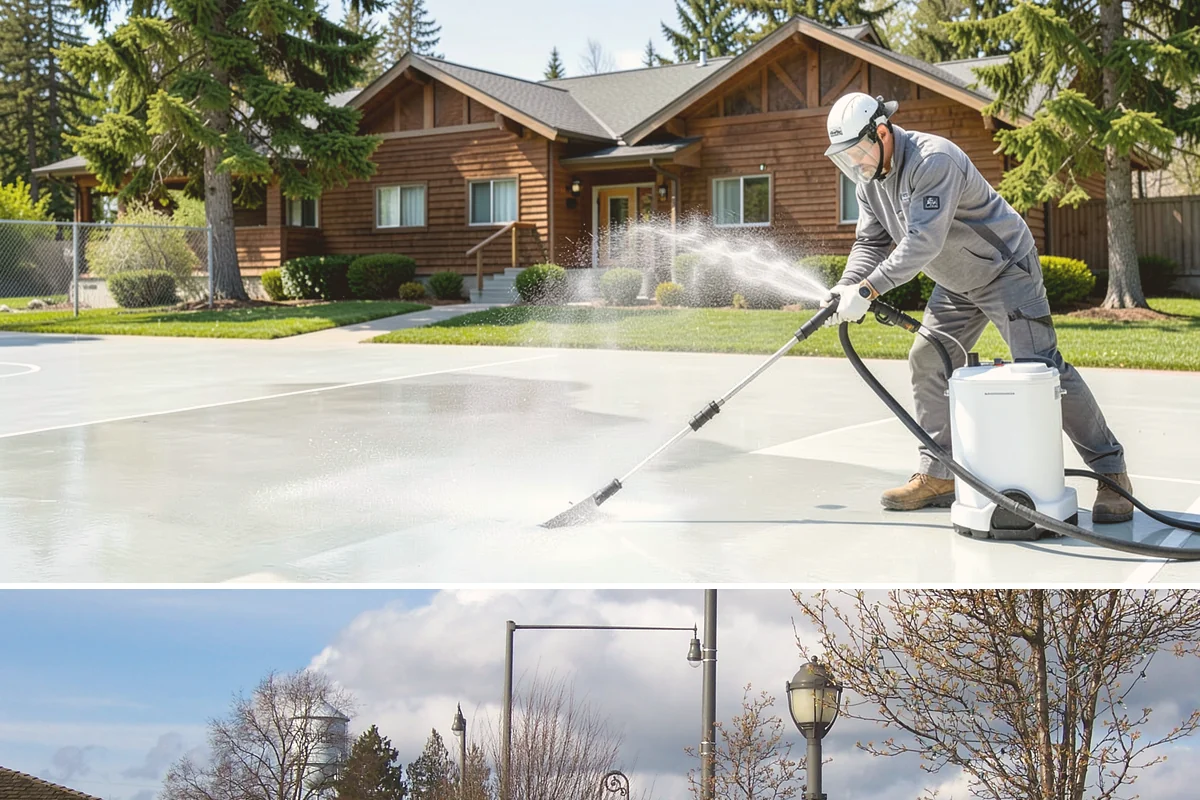 Garage Floor Cleaning in Marysville, Snohomish County, WA - Because a garage floor is sheltered, this service works year-round, though winter is popular when homeowners prep for coating...