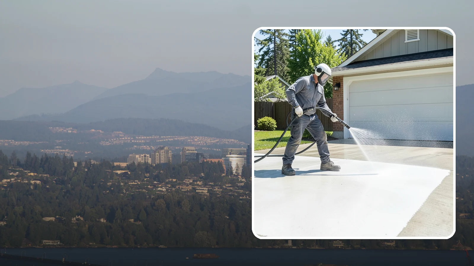 Garage Floor Cleaning in Medina, King County, WA - Deep-clean oil-soaked, dusty garage floors to a bright, safer surface ready for parking or coating.