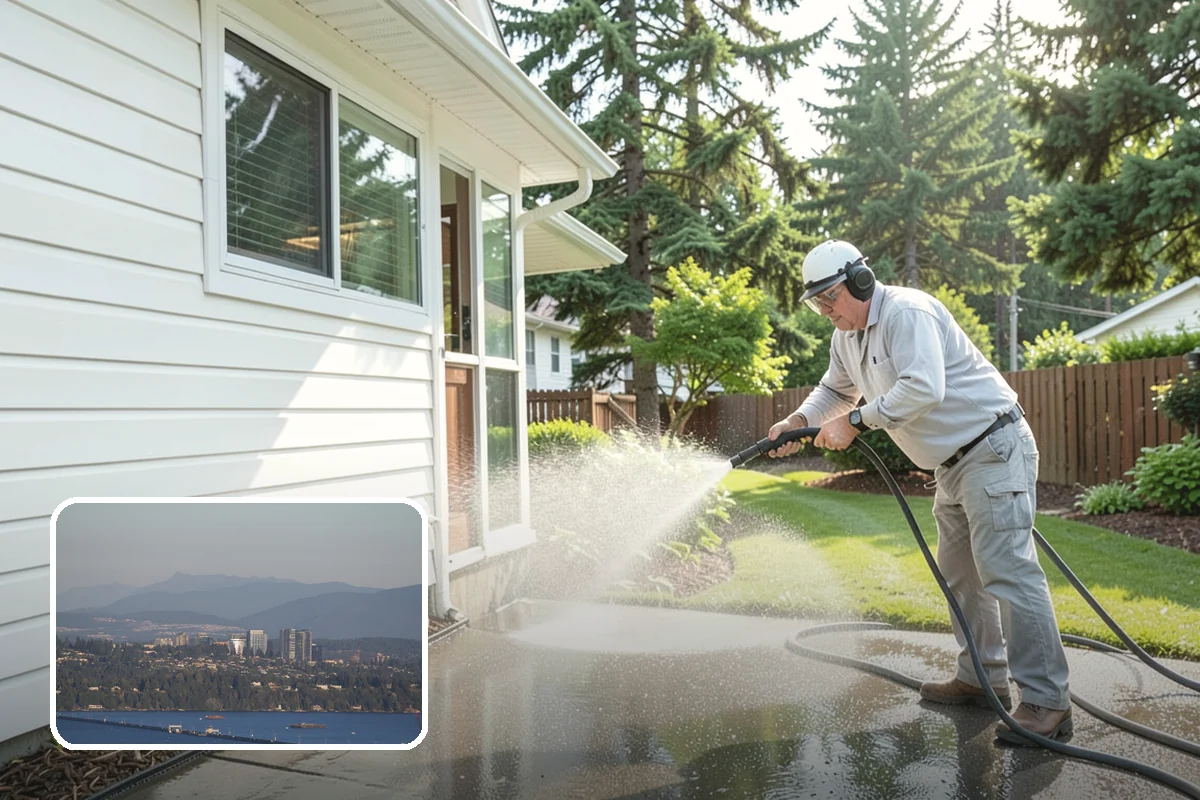 Garage Floor Cleaning in Medina, King County, WA - Cuts through years of oil, brake dust, and tracked-in road salt