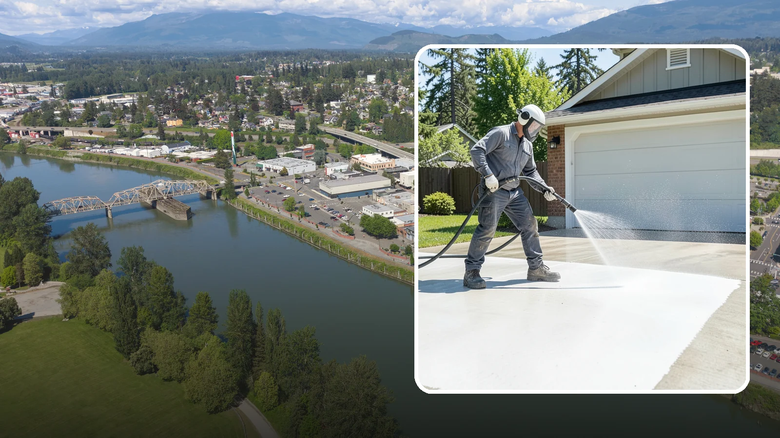 Garage Floor Cleaning in Mount Vernon, Skagit County, WA - Deep-clean oil-soaked, dusty garage floors to a bright, safer surface ready for parking or coating.
