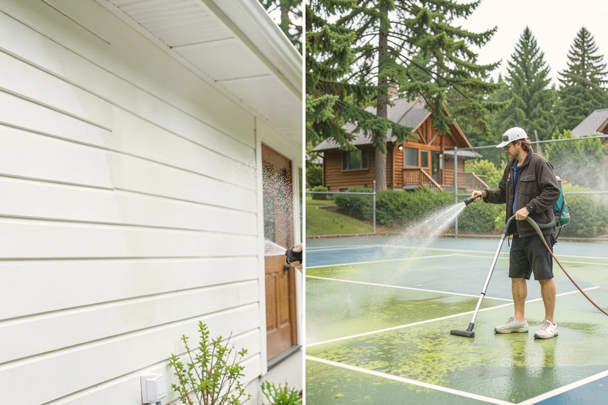 Garage Floor Cleaning in Mount Vernon, Skagit County, WA - Clear the floor and mask off walls and storage areas