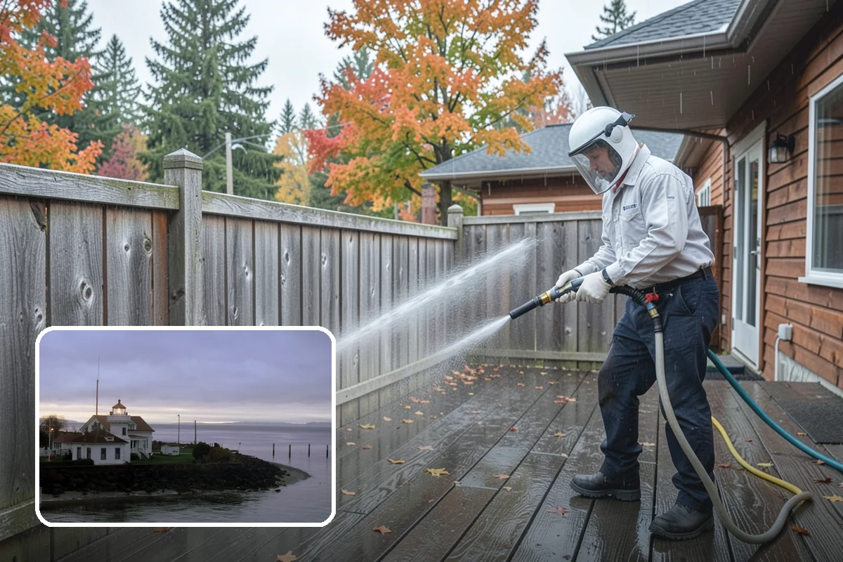 Garage Floor Cleaning in Mukilteo, Snohomish County, WA - Cuts through years of oil, brake dust, and tracked-in road salt
