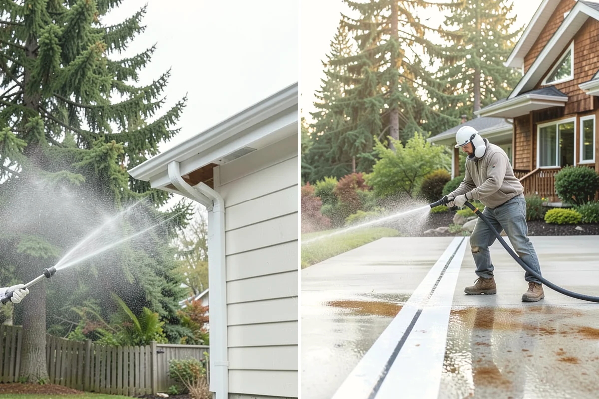 Garage Floor Cleaning in Mukilteo, Snohomish County, WA - Clear the floor and mask off walls and storage areas