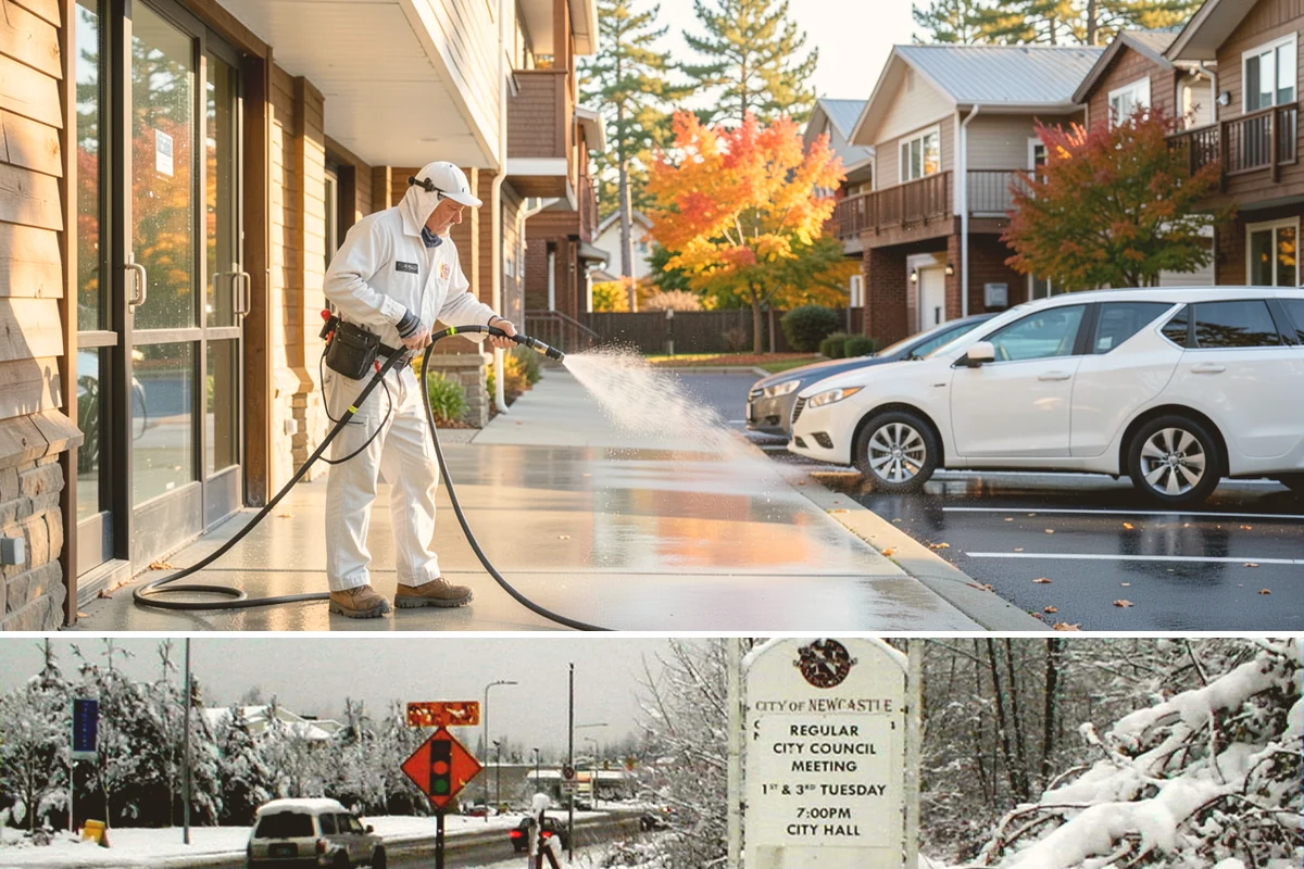 Garage Floor Cleaning in Newcastle, King County, WA - Because a garage floor is sheltered, this service works year-round, though winter is popular when homeowners prep for coating...
