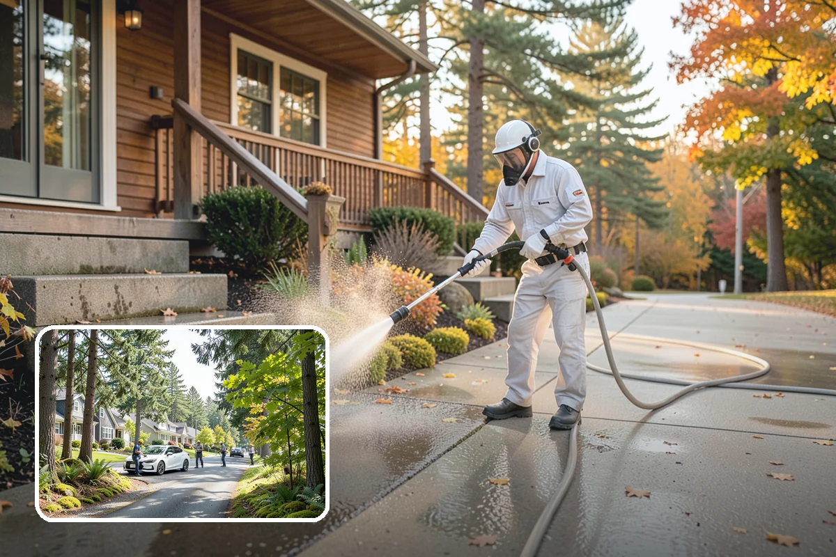 Garage Floor Cleaning in Normandy Park, King County, WA - Cuts through years of oil, brake dust, and tracked-in road salt