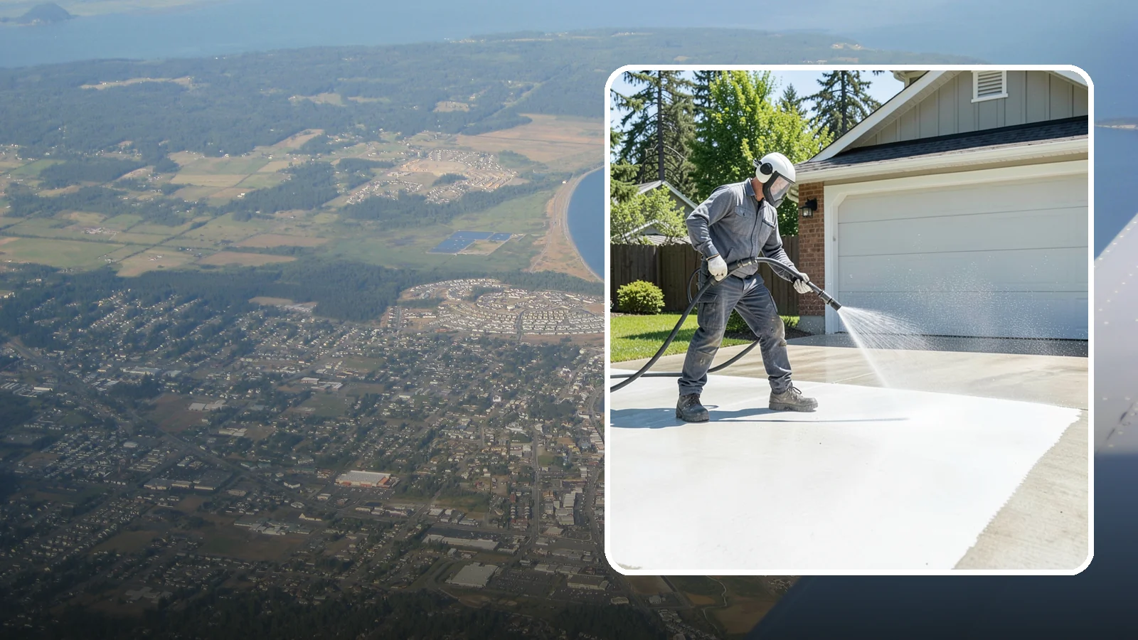 Garage Floor Cleaning in Oak Harbor, Island County, WA - Deep-clean oil-soaked, dusty garage floors to a bright, safer surface ready for parking or coating.