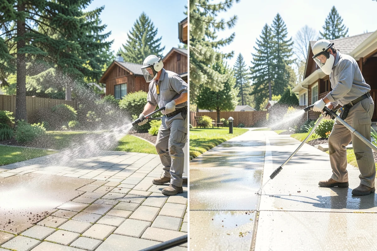 Garage Floor Cleaning in Oak Harbor, Island County, WA - Clear the floor and mask off walls and storage areas