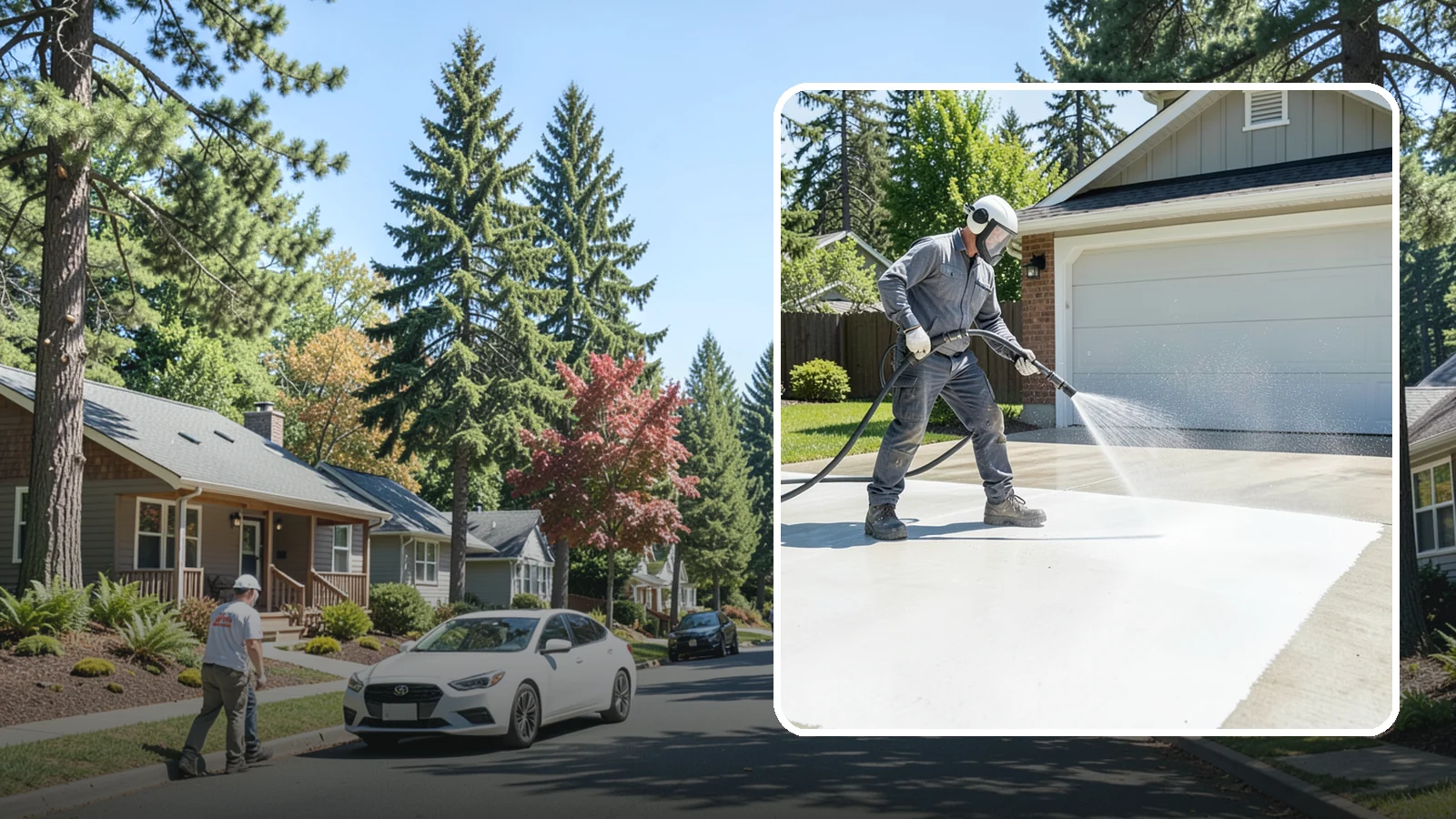 Garage Floor Cleaning in Orting, Pierce County, WA - Deep-clean oil-soaked, dusty garage floors to a bright, safer surface ready for parking or coating.