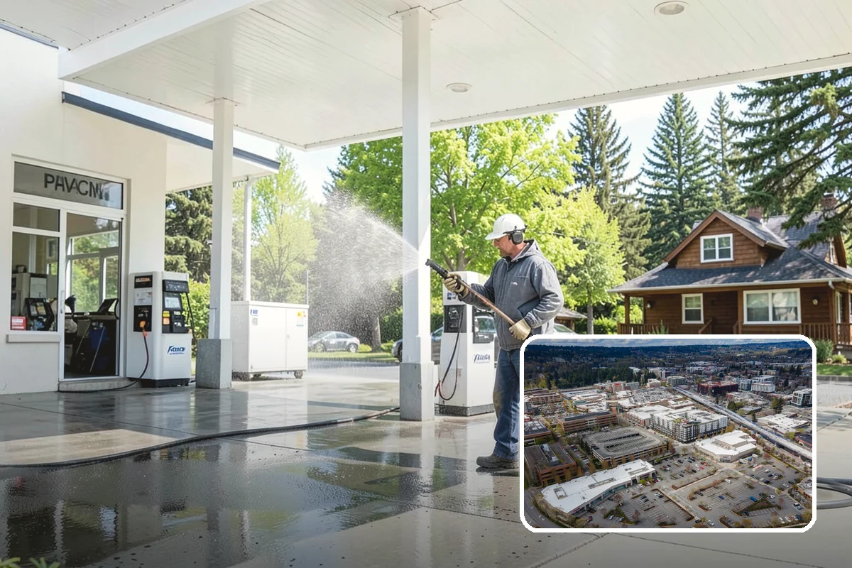 Garage Floor Cleaning in Redmond, King County, WA - Cuts through years of oil, brake dust, and tracked-in road salt