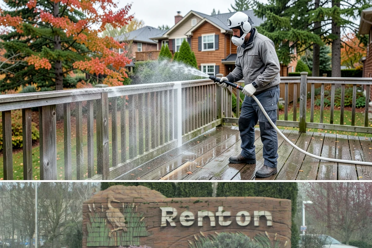 Garage Floor Cleaning in Renton, King County, WA - Because a garage floor is sheltered, this service works year-round, though winter is popular when homeowners prep for coating...