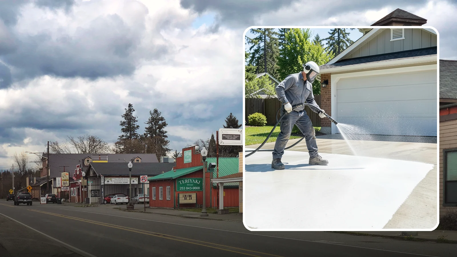 Garage Floor Cleaning in Roy, Pierce County, WA - Deep-clean oil-soaked, dusty garage floors to a bright, safer surface ready for parking or coating.