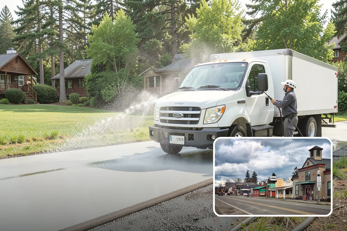 Garage Floor Cleaning in Roy, Pierce County, WA - Cuts through years of oil, brake dust, and tracked-in road salt