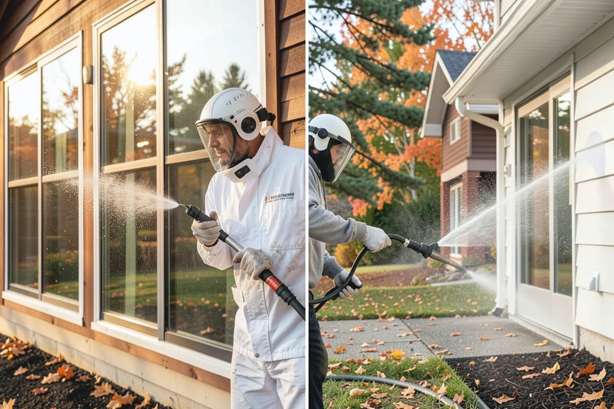 Garage Floor Cleaning in Roy, Pierce County, WA - Clear the floor and mask off walls and storage areas
