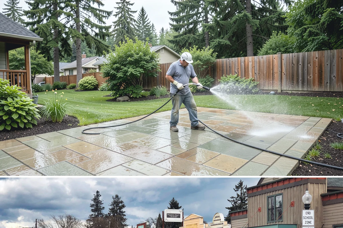 Garage Floor Cleaning in Roy, Pierce County, WA - Because a garage floor is sheltered, this service works year-round, though winter is popular when homeowners prep for coating...